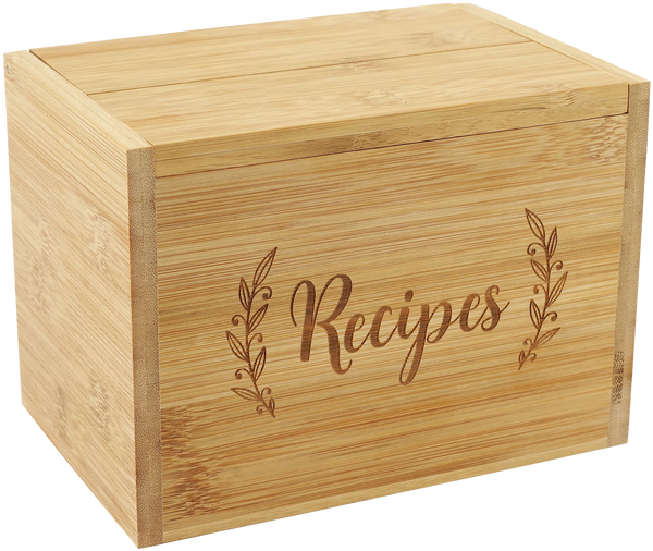 Bamboo Recipe Box Set