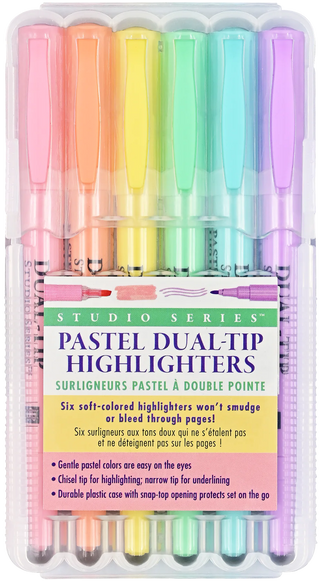 Studio Series Dual-Tip Pastel Highlighters