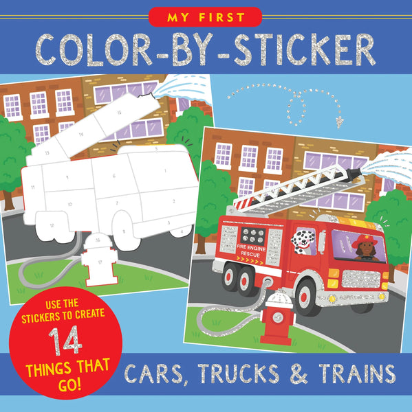 First Color by Sticker Cars, Trucks, and Trains