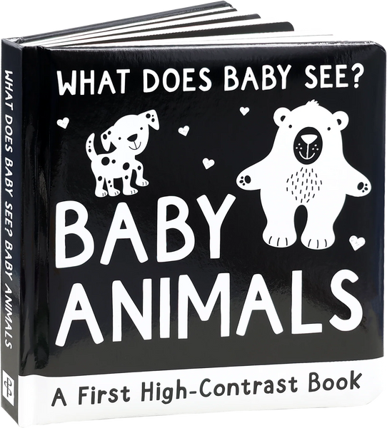What Does Baby See? Baby Animals: A First High Contrast Board Book