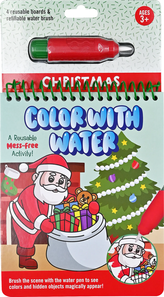 Christmas Color with Water Activity Book