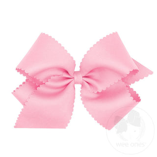 King Grosgrain Bow Scalloped Edge