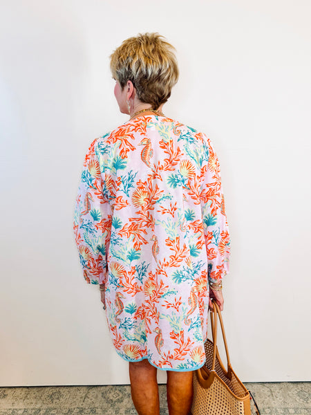 Perla Coverup Dress in Orange