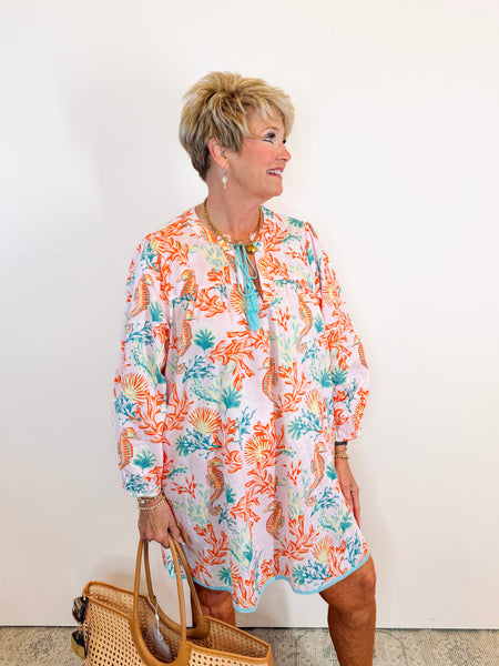 Perla Coverup Dress in Orange