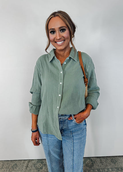 Gaia Top in Iceberg Green