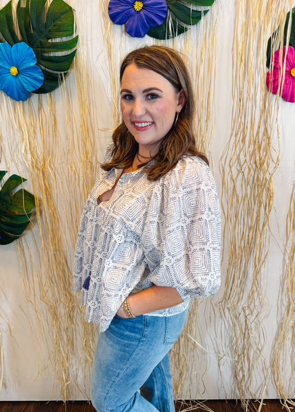 Maze Block Top - Lavender