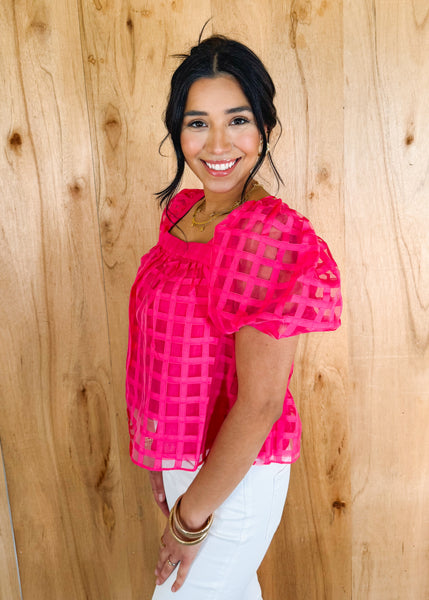 Tabitha Top in Fuchsia