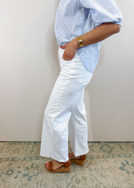 Meg High Rise Wide Leg- Optic White