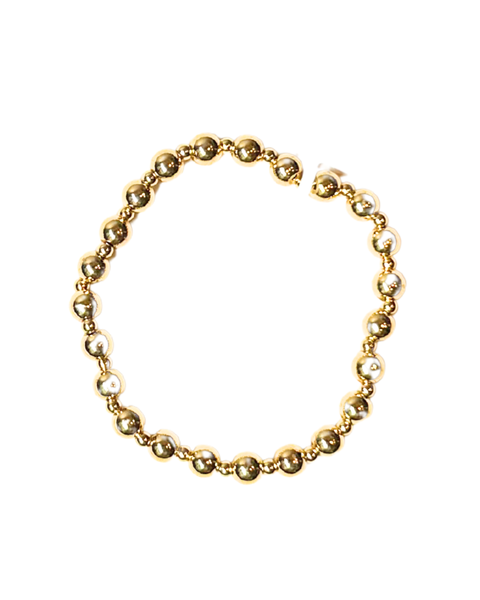 Gold 6mm Stretch bead with 3mm Bead Accents