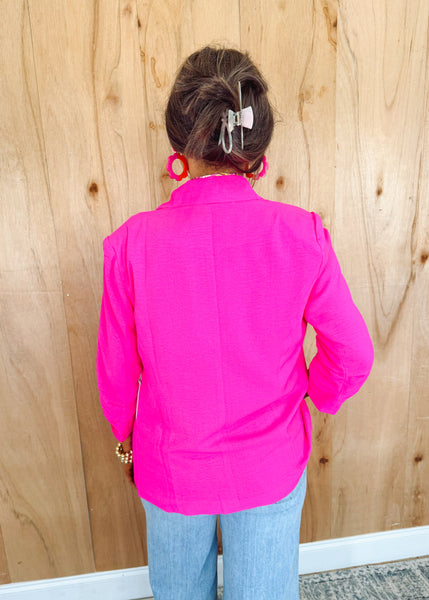 Cameron Blazer in Hot Pink