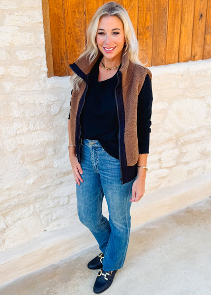 Angli Frayed Crew Neck Sweater