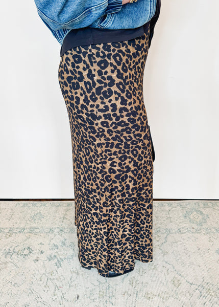 Jenna Leopard Knitted Skirt