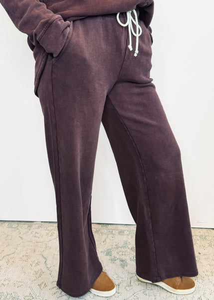 HUNTER KNIT PANT In Chocolate Cherry