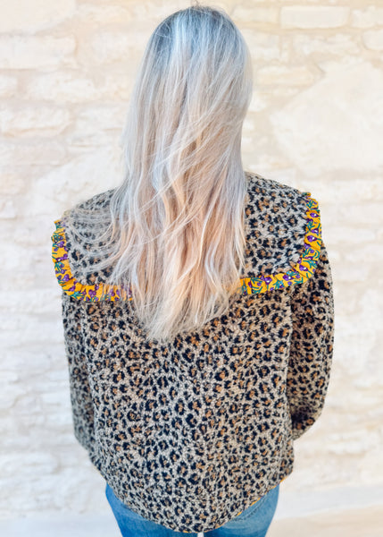 Leopard Sherpa Jacket