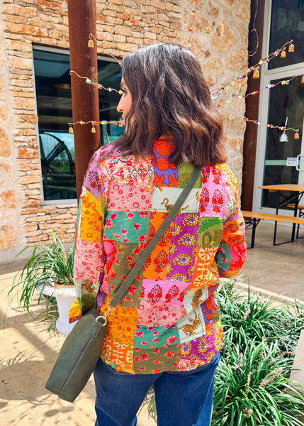Delilah Patchwork Camp Shirt