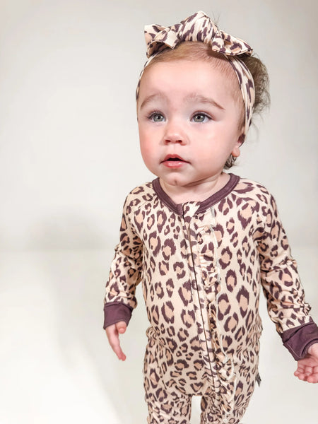 Classic Leopard Convertible LS Zip Pajamas