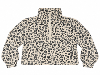 Girls Leopard Quarter Zip