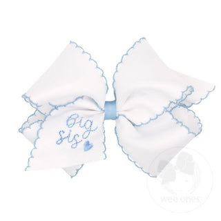 Small King Emb Big Sis GG Bow- Blue