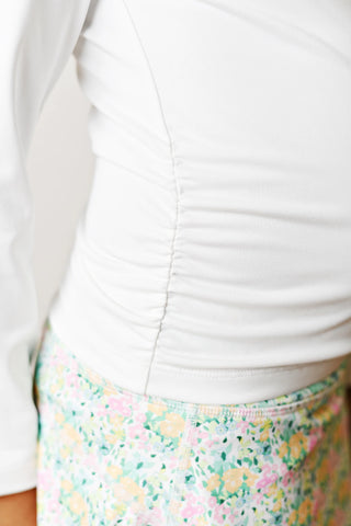 White Ruched Top