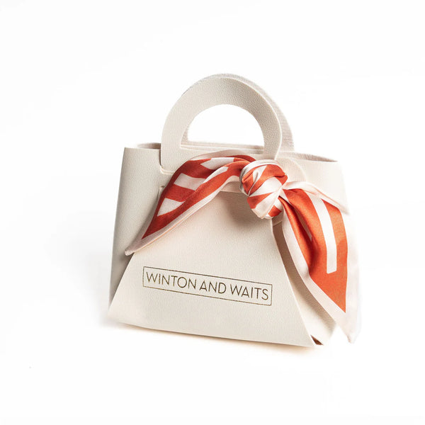 Game Day Accessory Scarf in Burnt Orange & Cream