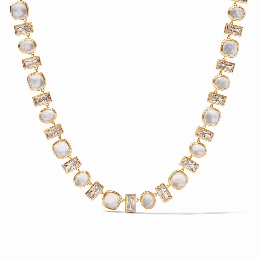Antonia Tennis Necklace- Iridescent Clear Crystal