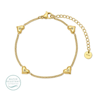 Multi-Heart Bracelet, Water Resistant