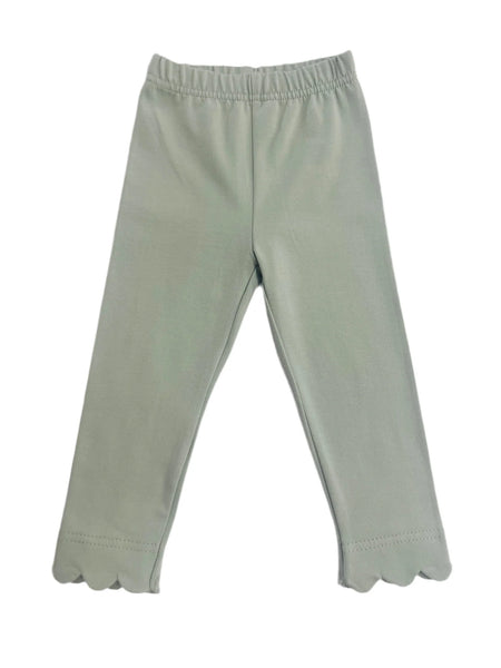 Sage Green Scallop Leggings