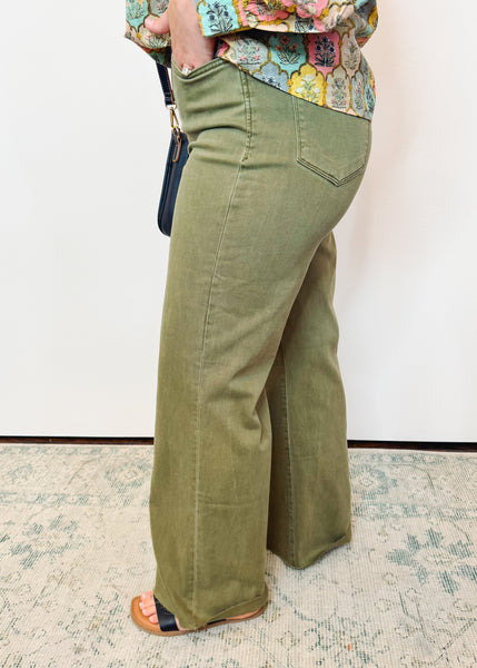 Fiona Olive Branch Pant