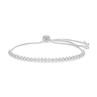 Adjustable Diamond Shape Cubic Zirconia Tennis Bracelet