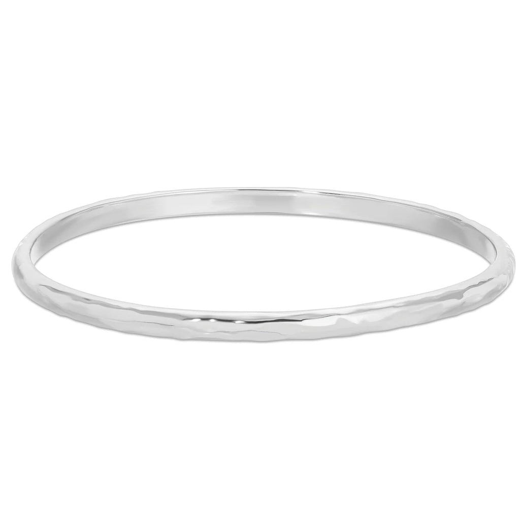 Textured Bangle - Silver