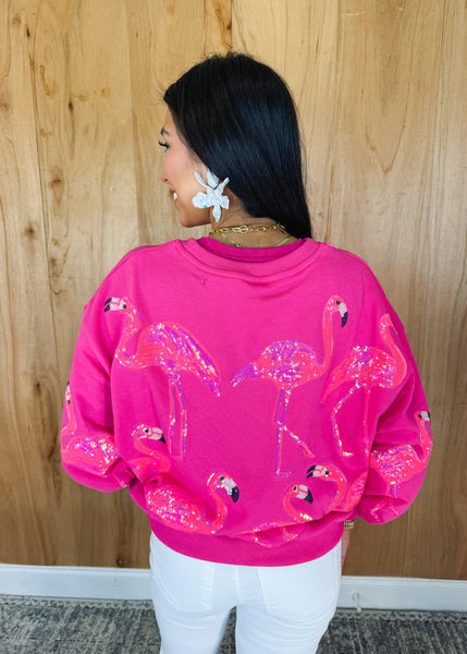Hot Pink Flamingo Sweatshirt