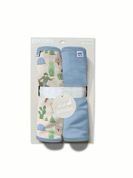 Saddle Up Cowboy Print Burp Cloth Set