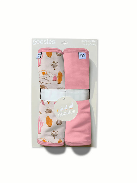 Saddle Up Cowgirl Print Burp Cloth Set