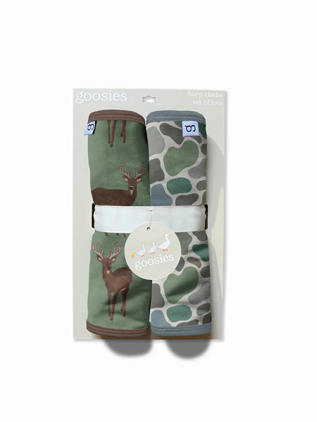 Deer & Camo Print Burp Cloth Set