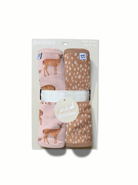 Does & Fawns Print Burp Cloth Set