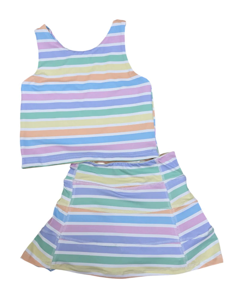 Striped Razorback Tank Top