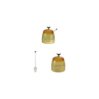 Glass Honey Jar with Bee
