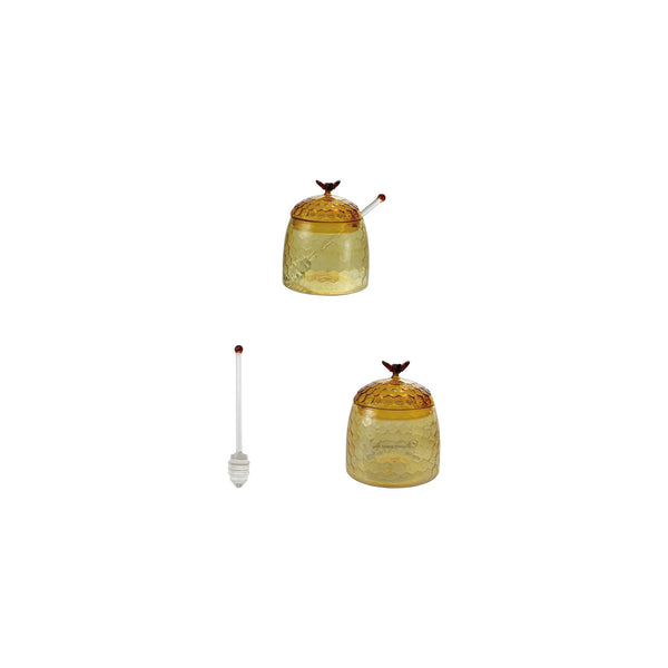 Glass Honey Jar with Bee