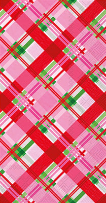 Pink Plaid Guest Napkin