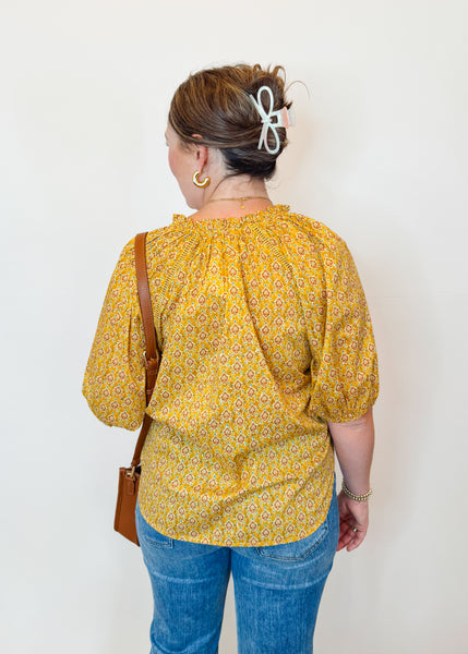 Costa Marigold Calico Top