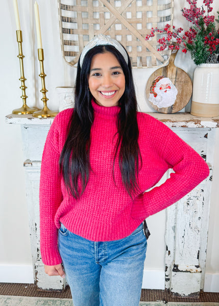 Fushia Knitted Sweater