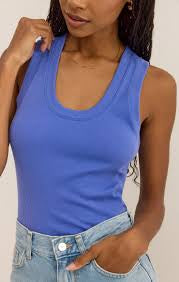 Sirena Rib Tank in Blue Wave