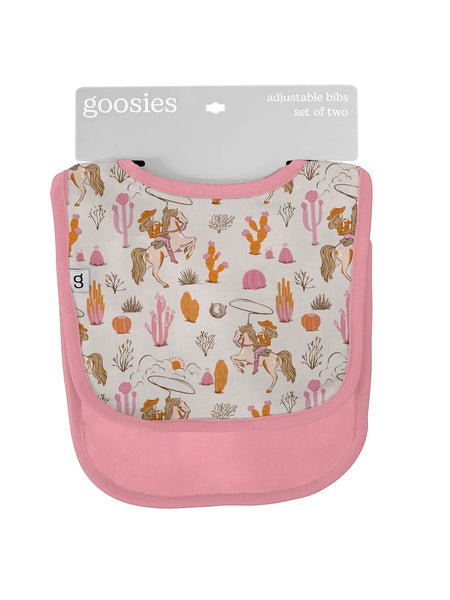Saddle Up Cowgirl Print Bib Set