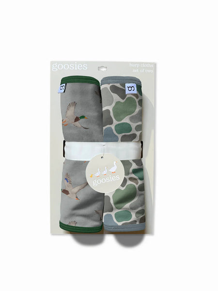 Mallards Print Burp Cloth Set