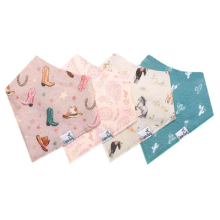 Bandana Bib Set 4-Pack (Assorted Styles)
