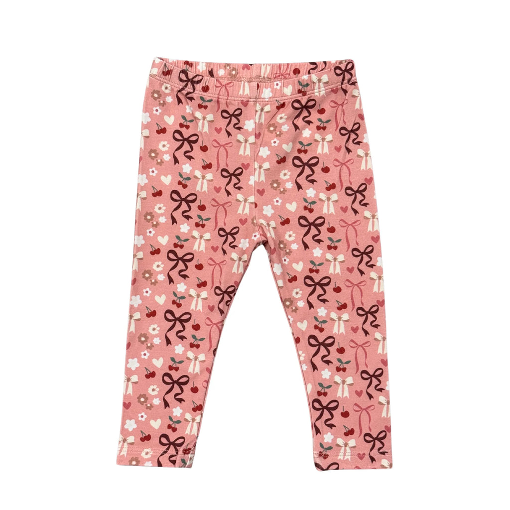 Cherry Hearts Basic Leggings