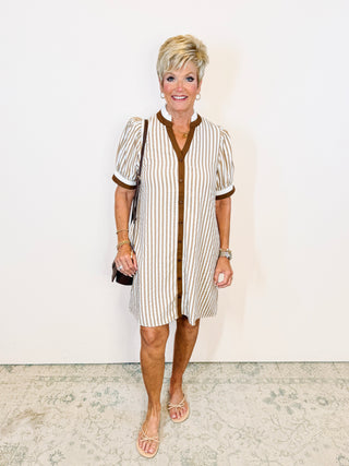 Mocha Stripe Dress