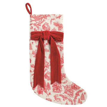 Cuff Toile Christmas Stockings (Assorted Styles)