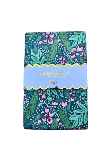 Holiday Waffle Tea Towel in Jolly Sprig