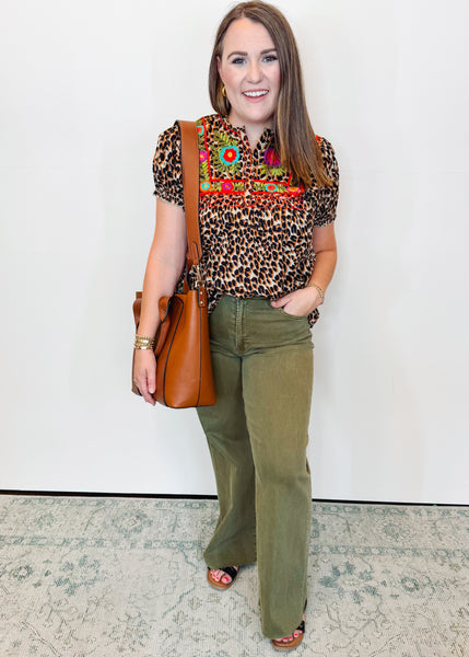 Fabiola Leopard Top